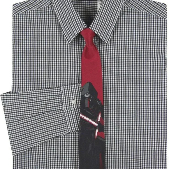 NWT Star Wars Boys Dress Shirt Button Down with Tie Sith Lord XXS (4/5) - Picture 2 of 4
